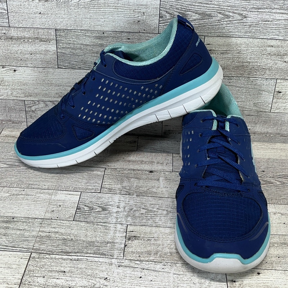 Skechers Synergy 2.0 Rising Star Navy Light Blue 12378 Women Size 11